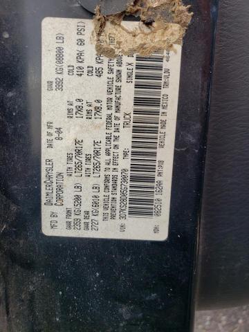 3D7KS28D05G730070 - 2005 DODGE RAM 2500 S Սև լուսանկար 10