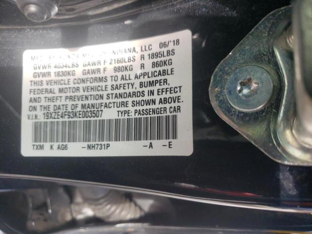 19XZE4F93KE003507 - 2019 HONDA INSIGHT TOURING  photo 10