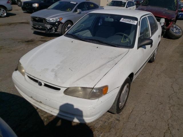 1NXBR12E6YZ349421 - 2000 TOYOTA COROLLA VE WHITE photo 2