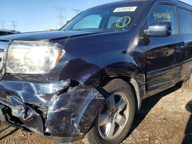 5FNYF4H59BB072263 - 2011 HONDA PILOT BLUE photo 9