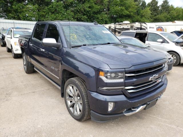 3GCUKSEJ2JG355595 - 2018 CHEVROLET SILVERADO BLUE photo 1