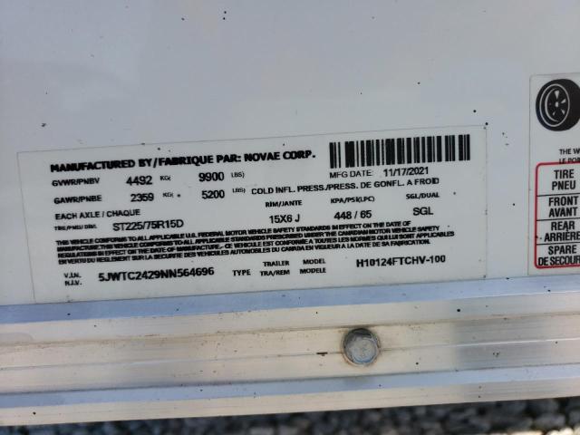 5JWTC2429NN564696 - 2022 UTILITY TRAILER Ağ foto 10