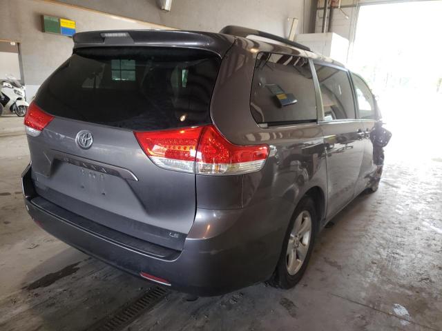 5TDKK3DC2BS163449 - 2011 TOYOTA SIENNA LE GRAY photo 4