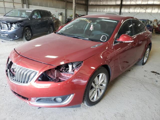 2G4GL5EX5E9300473 - 2014 BUICK REGAL RED photo 2