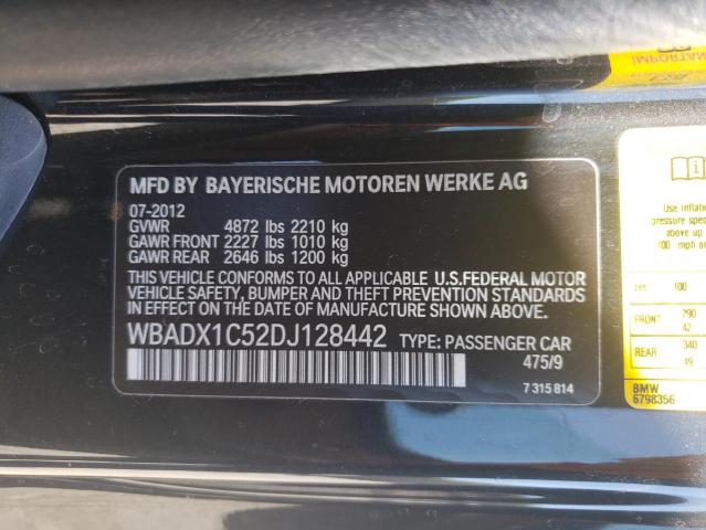 WBADX1C52DJ128442 - 2013 BMW 335 I SULE BLACK photo 10