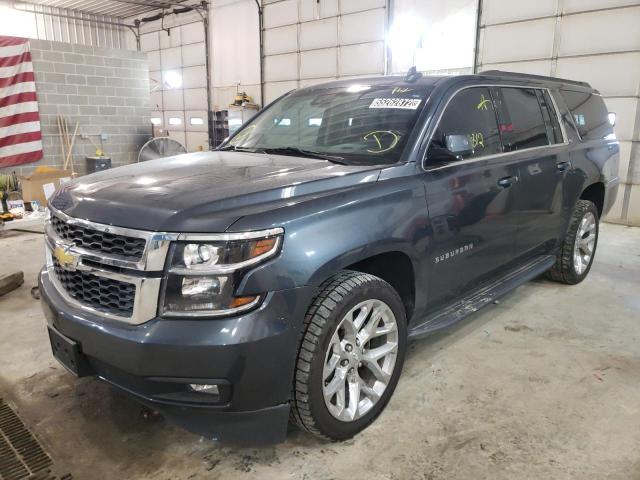 1GNSKHKCXKR310090 - 2019 CHEVROLET SUBURBAN K BLUE photo 2