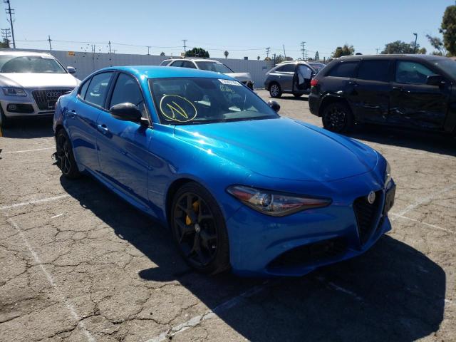 ZARFAMANXK7621965 - 2019 ALFA ROMEO GIULIA BLUE photo 1