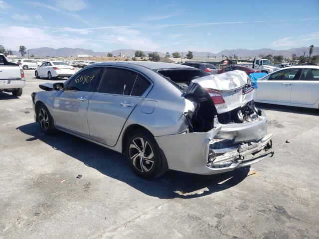 1HGCR2F31HA134023 - 2017 HONDA ACCORD LX SILVER photo 3