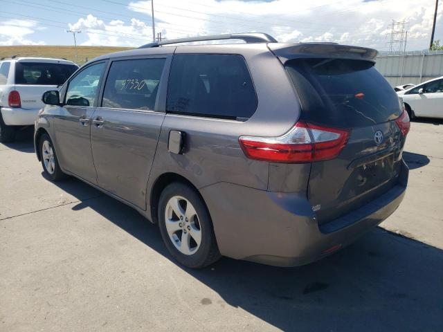 5TDKK3DC5FS673168 - 2015 TOYOTA SIENNA LE GRAY photo 3