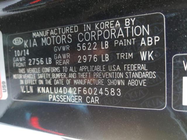 KNALU4D42F6024583 - 2015 KIA K900 BLACK photo 10