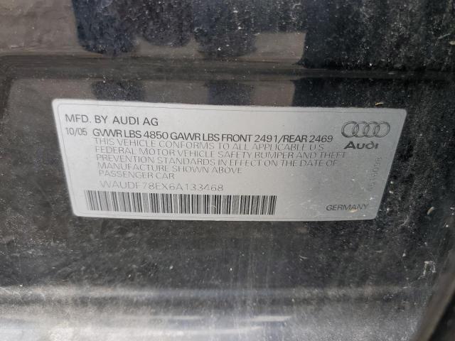 WAUDF78EX6A133468 - 2006 AUDI A4 2.0T QUATTRO  photo 10