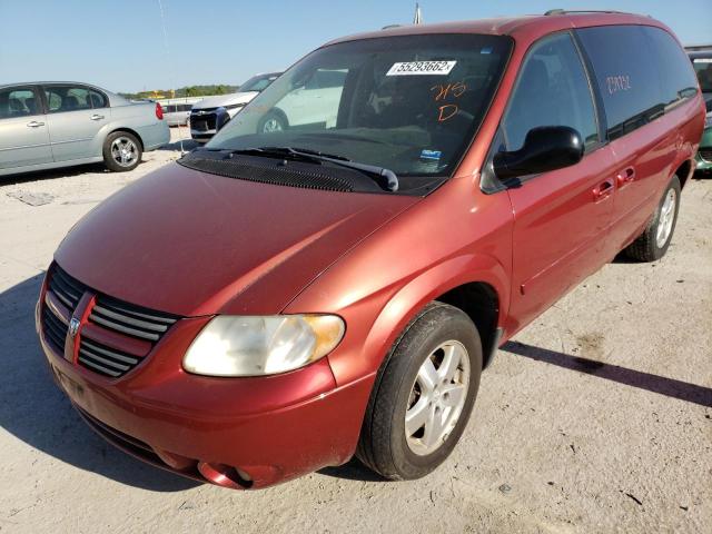 2D4GP44L87R360366 - 2007 DODGE CARAVAN BURGUNDY photo 2