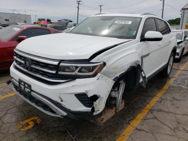 1V26E2CAXLC209646 - 2020 VOLKSWAGEN ATLAS CROS أبيض صورة 2