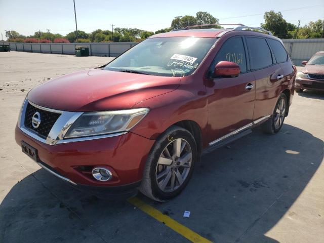 5N1AR2MN1DC688022 - 2013 NISSAN PATHFINDER BURGUNDY photo 2