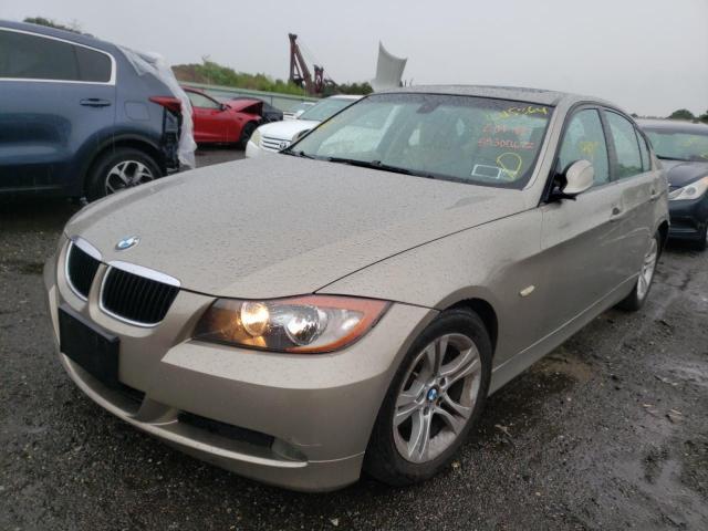 WBAVA37558NL45364 - 2008 BMW 3 SERIES BEIGE photo 2