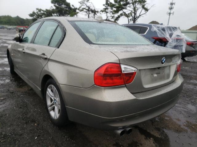 WBAVA37558NL45364 - 2008 BMW 3 SERIES BEIGE photo 3