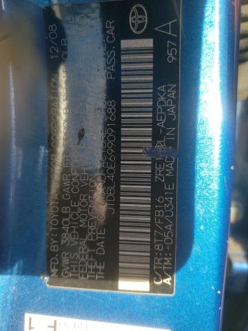 JTDBL40E699091688 - 2009 TOYOTA COROLLA BASE  photo 10