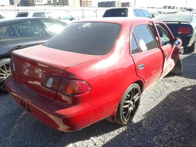 1NXBR12E8YZ313004 - 2000 TOYOTA COROLLA VE RED photo 4