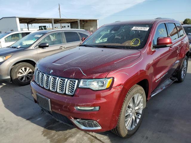 1C4RJEJG9JC339045 - 2018 JEEP GRAND CHER MAROON photo 2