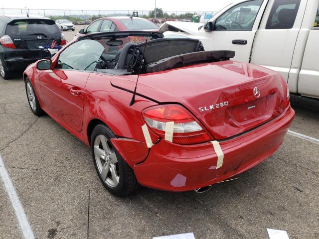 WDBWK54F36F108035 - 2006 MERCEDES-BENZ SLK 280 RED photo 3