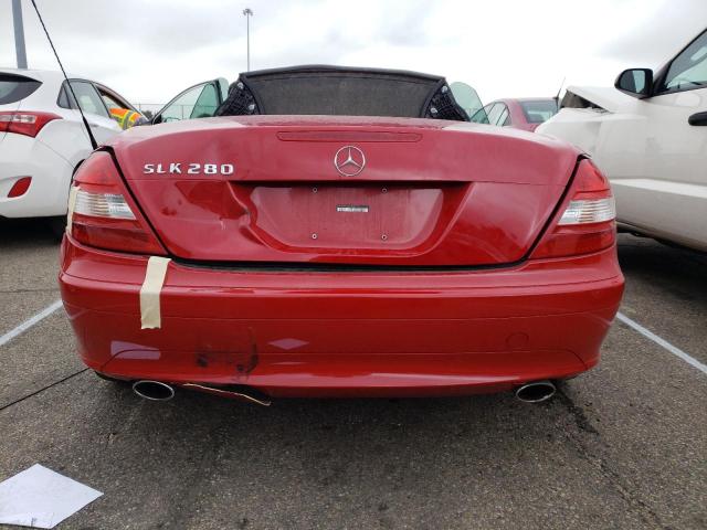 WDBWK54F36F108035 - 2006 MERCEDES-BENZ SLK 280 RED photo 6