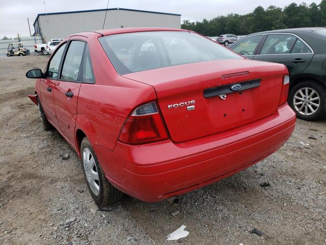 1FAHP34N87W289244 - 2007 FORD FOCUS ZX4 RED photo 3