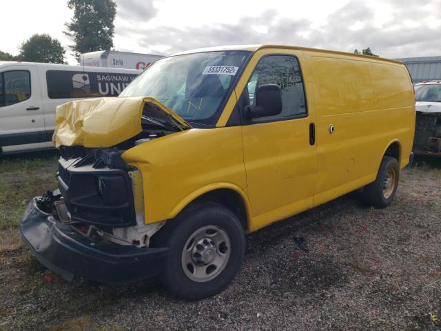 1GCWGFCB0D1902184 - 2013 CHEVROLET EXPRESS G2 YELLOW photo 2