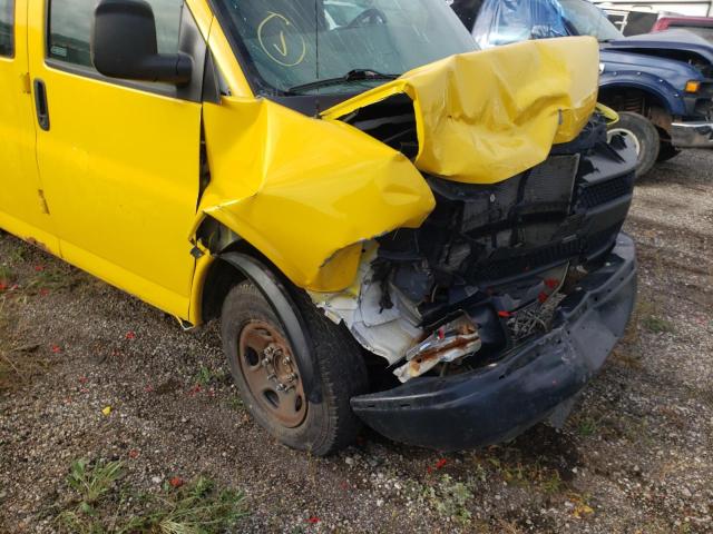 1GCWGFCB0D1902184 - 2013 CHEVROLET EXPRESS G2 YELLOW photo 9