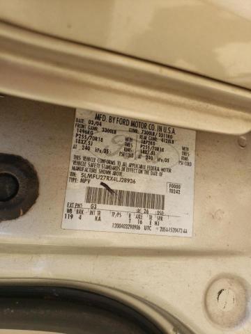 5LMFU27RX4LJ28936 - 2004 LINCOLN NAVIGATOR ბეჟი ფოტო 10