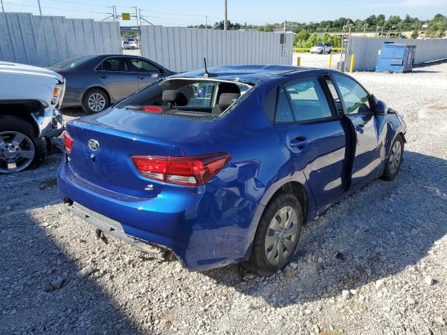 3KPA24ADXLE274132 - 2020 KIA RIO LX BLUE photo 4