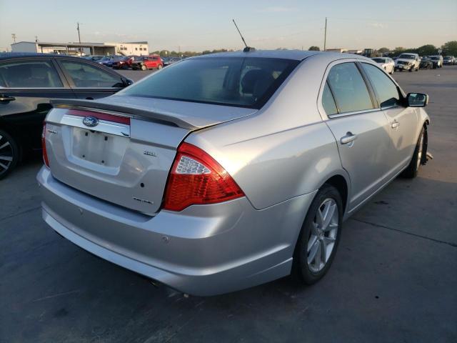 3FAHP0JG7CR283257 - 2012 FORD FUSION SEL SILVER photo 4