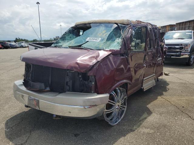 1GDFG15T631209493 - 2003 GMC SAVANA G15 BURGUNDY photo 2