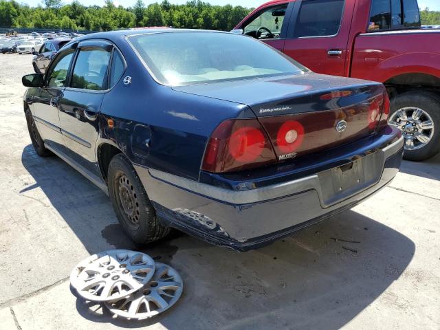 2G1WF52E019216073 - 2001 CHEVROLET IMPALA BLUE photo 3