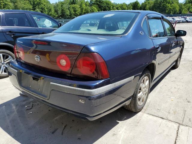 2G1WF52E019216073 - 2001 CHEVROLET IMPALA BLUE photo 4