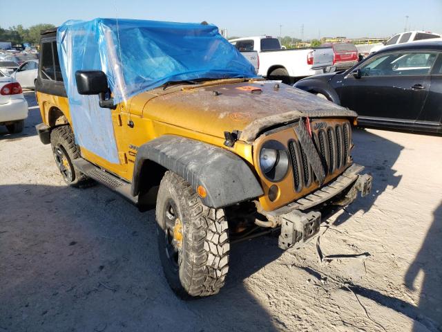 1C4AJWAG3EL200943 - 2014 JEEP WRANGLER S GOLD photo 1