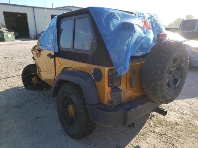 1C4AJWAG3EL200943 - 2014 JEEP WRANGLER S GOLD photo 3