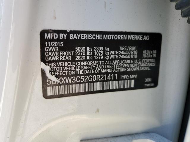 5UXXW3C52G0R21411 - 2016 BMW X4 XDRIVE2 WHITE photo 10