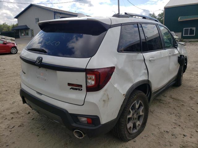 5FNYF8H60NB011842 - 2022 HONDA PASSPORT T WHITE photo 4