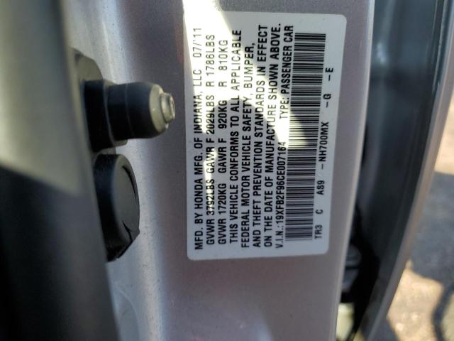 19XFB2F96CE007164 - 2012 HONDA CIVIC EXL Gümüş foto 10