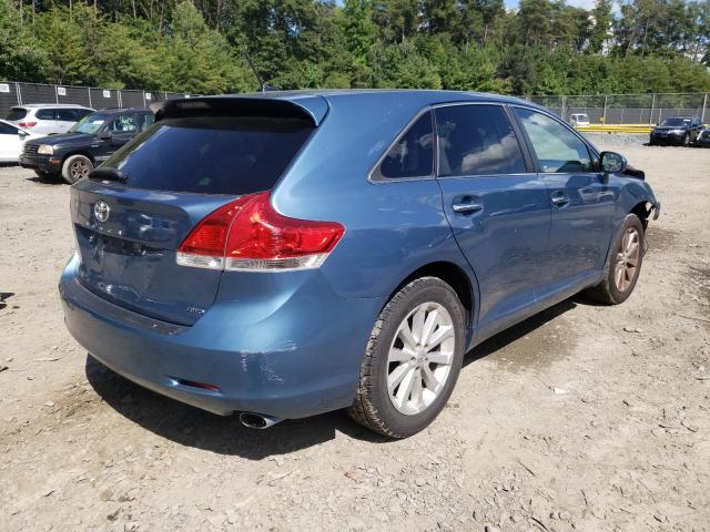 4T3BA3BB2BU019606 - 2011 TOYOTA VENZA BLUE photo 4