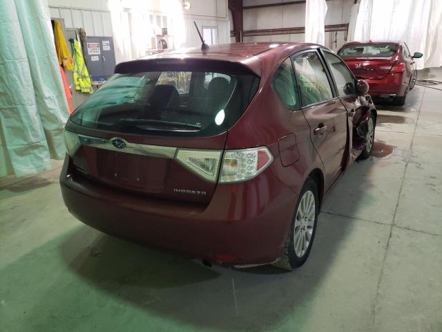 JF1GH6B62AH816566 - 2010 SUBARU IMPREZA 2. BURGUNDY photo 4