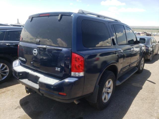 5N1BA08C78N601808 - 2008 NISSAN ARMADA SE BLUE photo 4