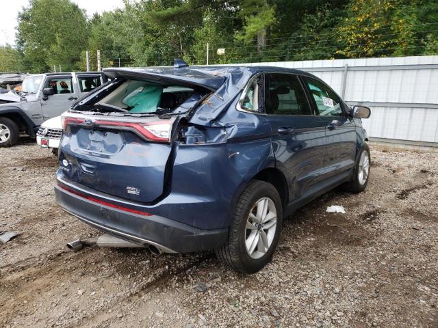 2FMPK4J90JBB97700 - 2018 FORD EDGE SEL BLUE photo 4