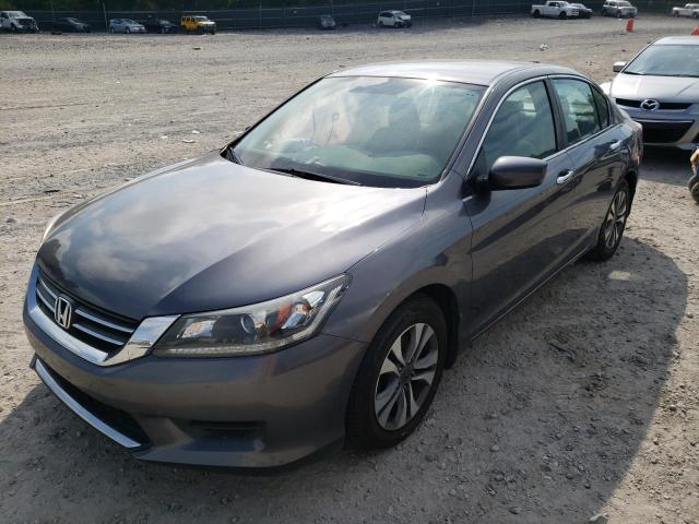 1HGCR2F30FA085510 - 2015 HONDA ACCORD LX GRAY photo 2