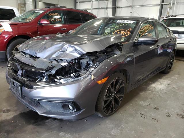 2HGFC2F87MH554827 - 2021 HONDA CIVIC SPOR GRAY photo 2