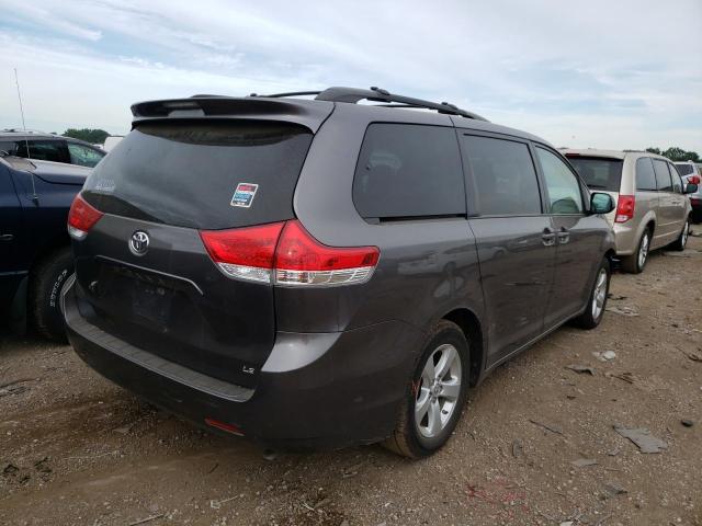 5TDKK3DC5ES444326 - 2014 TOYOTA SIENNA LE GRAY photo 4