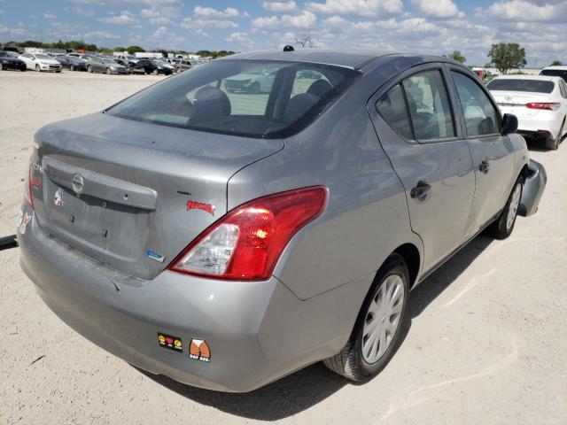 3N1CN7AP3EL843948 - 2014 NISSAN VERSA S GRAY photo 4