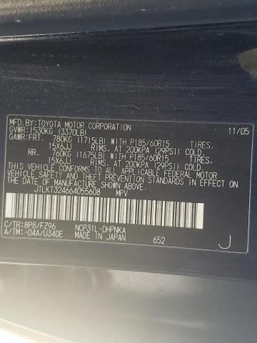 JTLKT324664055608 - 2006 TOYOTA SCION XB Blau Foto 10