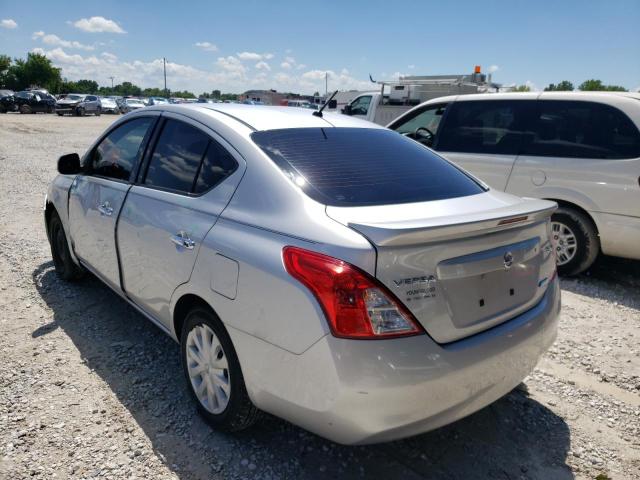 3N1CN7AP9EL877019 - 2014 NISSAN VERSA S SILVER photo 3