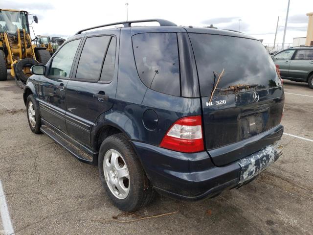 4JGAB54E92A295772 - 2002 MERCEDES-BENZ ML 320 BLUE photo 3